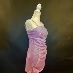 Macy’s Brand purple glitter dress. Like New. Size 7